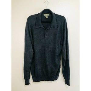 Paradise Blues Men's Silk Blend V Neck Sweater, Size XL
